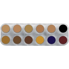 Grimas Camouflage Make-up Pure Palette / Kamuflázs Alapozókrém Paletta 12 x 2,5 ml, GCFLAGE-CH