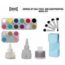 Grimas No: 7 Face- and bodypainging Basic Kit – Beginner Face- and body painter Artist / Kezdő Arc- és testfestő készlet, GKIT-7