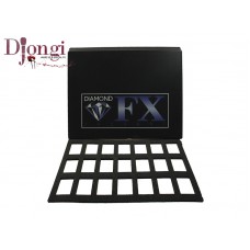 Diamond FX Festéktartó tárolódoboz szivacsbetéttel (csíkos festék) – Face painting case with lay-in insert (split cake) DCW30, 18 x 28 gr 