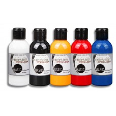 Senjo Color BASIC Airbrush Alap színek festék készlet kisbőröndben / Colors Set box kit TSB113 5 x 75 ml