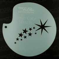 Senjo Airbrush Bodyart Stencil – Stars / Csillagok, TST2031