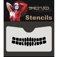 Senjo Airbrush Bodyart Stencil – Teeth #2 / Fogak #2, TST1031
