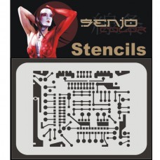 Senjo Airbrush Bodyart Stencil A4 – Board / Tábla, TST1044