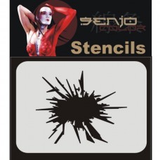 Senjo Airbrush Bodyart Stencil A4 – Broken glass / Törött üveg, TST1052